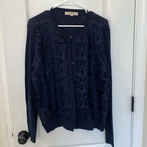 Loft lace front cardigan